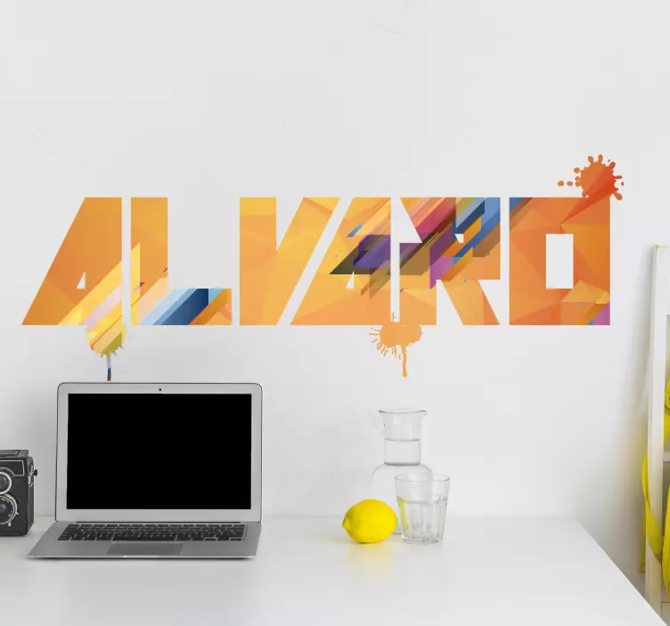 Vinilo pared texto moderno personalizado - TenVinilo