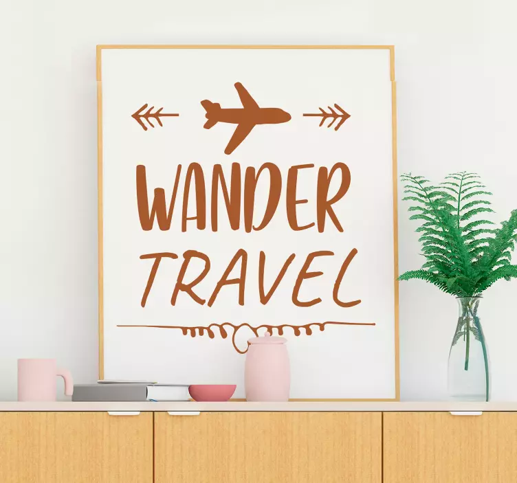 Vinilo pared wander travel - TenVinilo