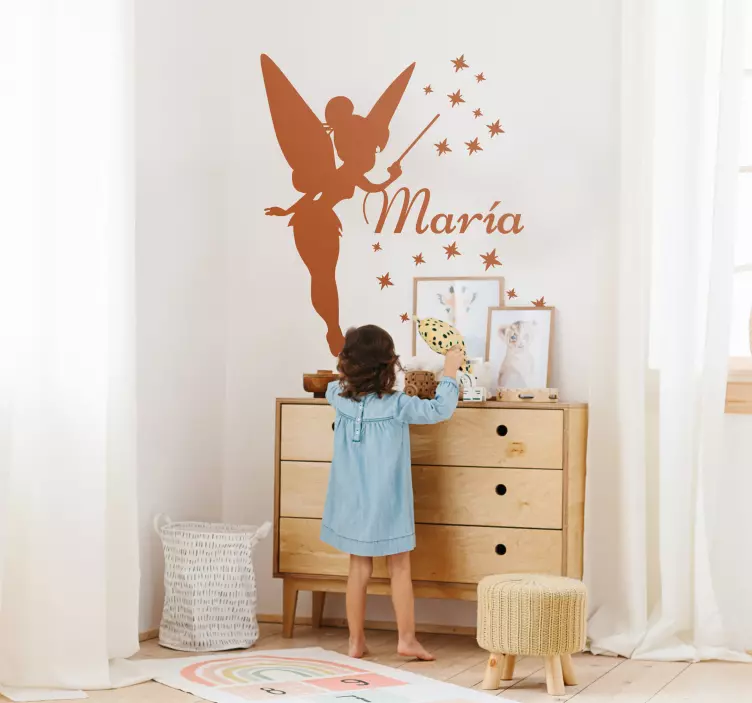 Vinilo infantil hada personalizable - TenVinilo