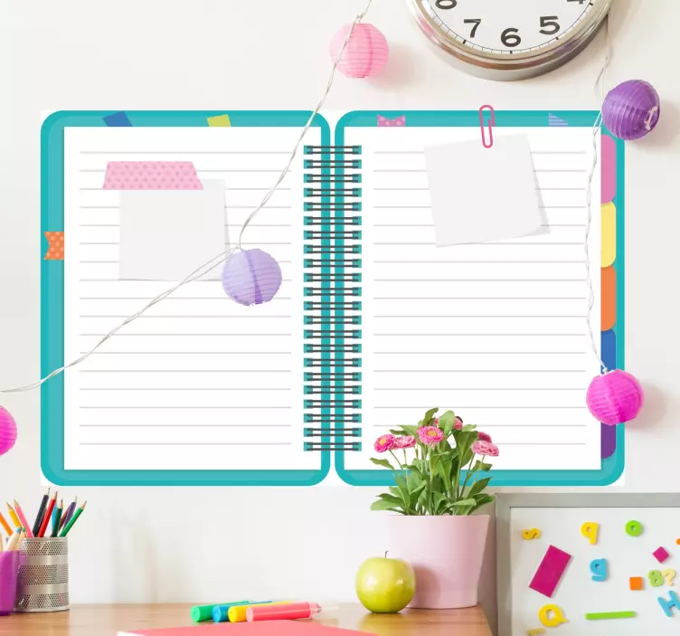 Vinilo pizarra vileda cuaderno notas - TenVinilo