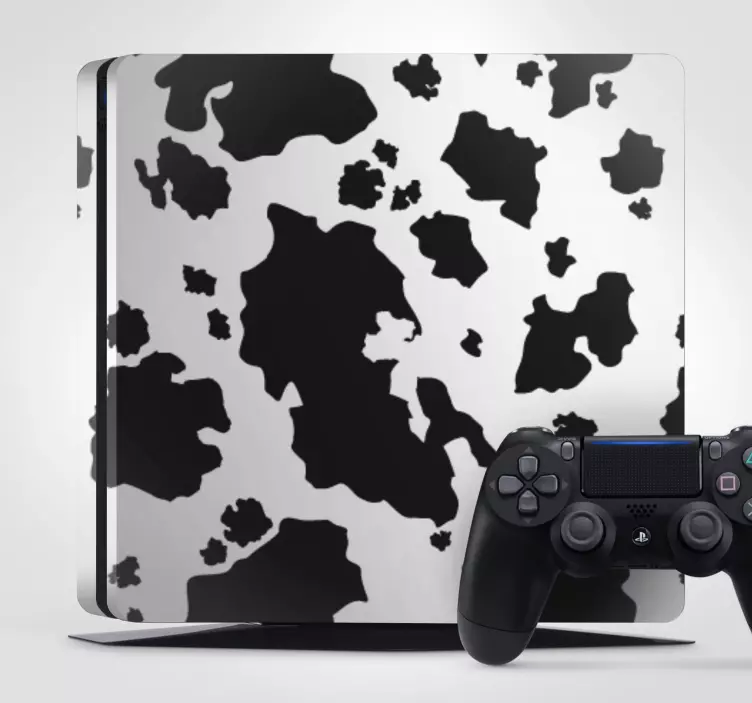 Vinilo PS4 cubierta con estampado de vaca - TenVinilo