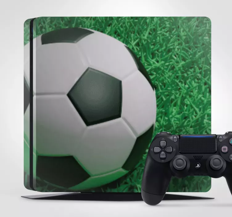 Vinilo PS4 diseño de balón de fútbol - TenVinilo