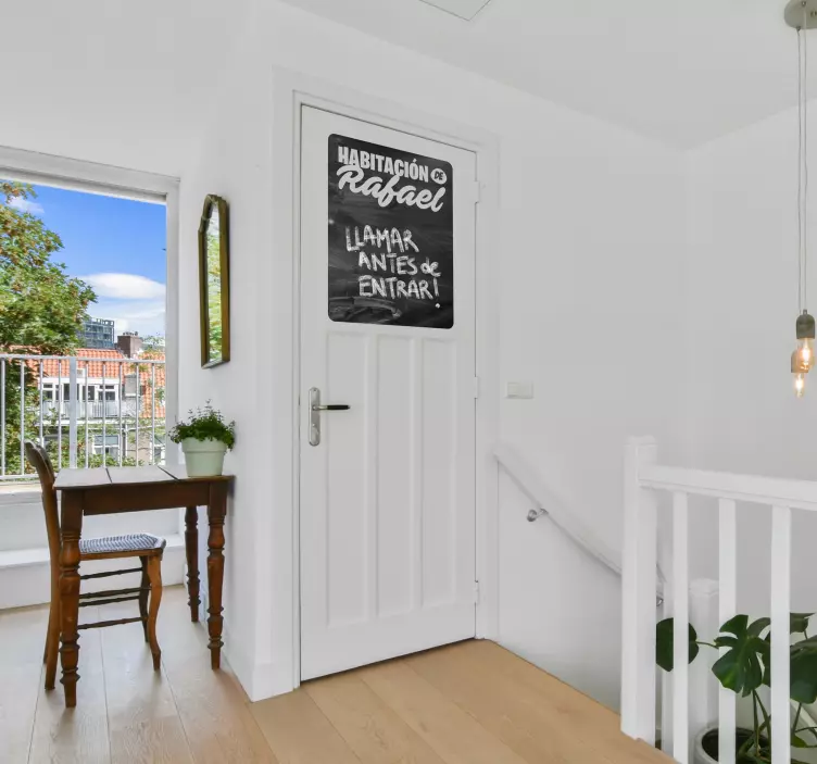 Vinilo para puerta pizarra para puerta con nombrePizarra para pue - TenVinilo