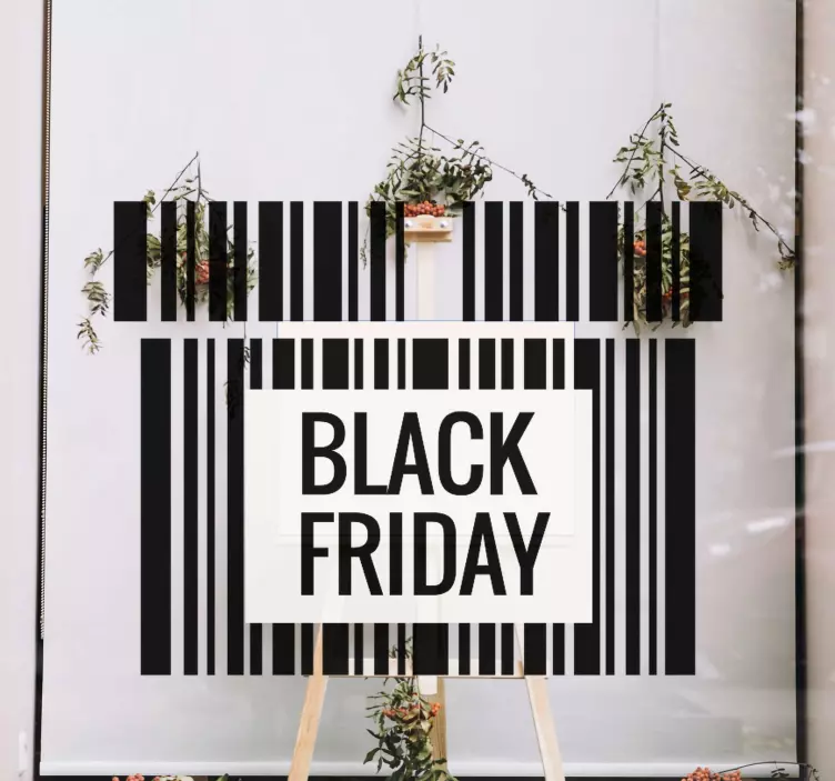 Vinilo Black Friday anuncio de venta de códigos de barras - TenVinilo
