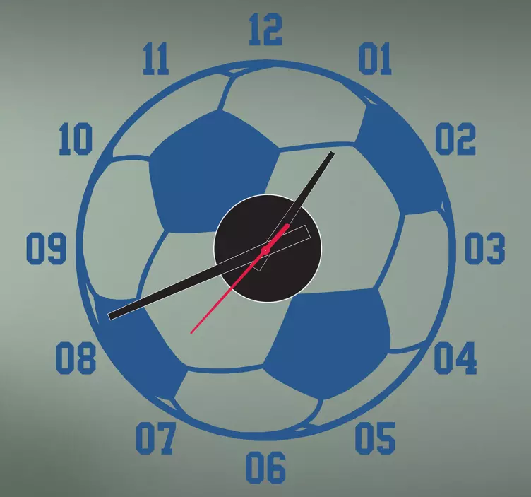 Vinilo reloj pelota fútbol - TenVinilo