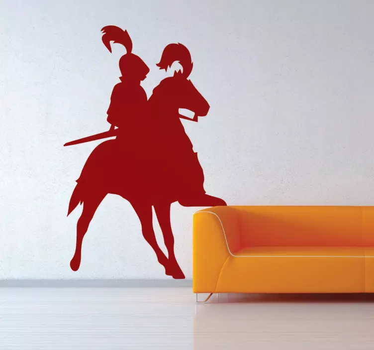 Vinilo silueta caballero medieval - TenVinilo