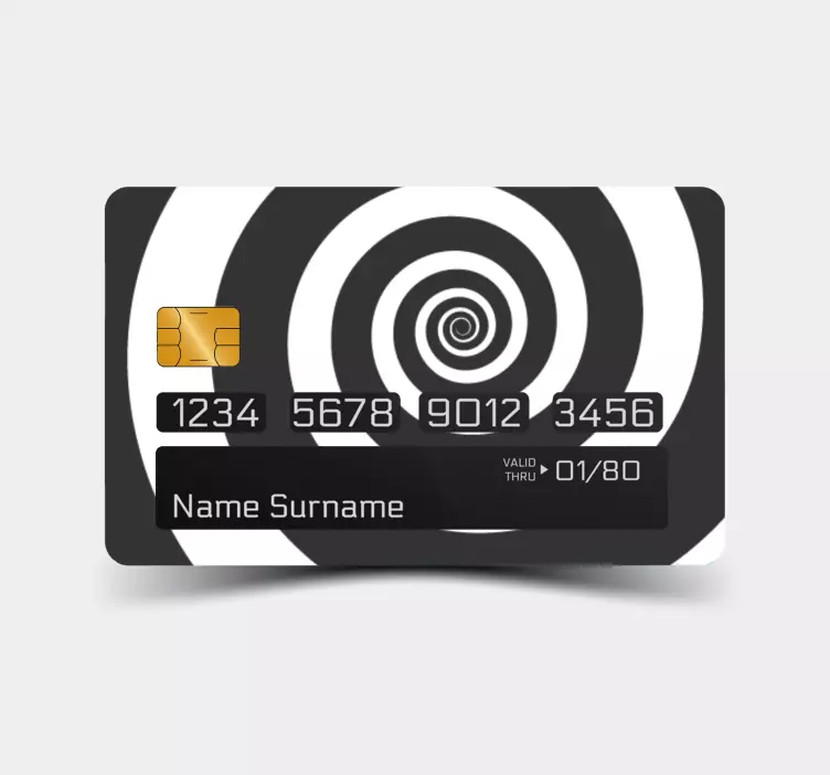 Vinilo tarjeta de crédito diseño de patrón en espiral - TenVinilo