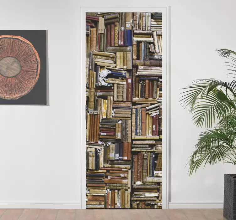 Vinilo trama Biblioteca con libros antiguos - TenVinilo