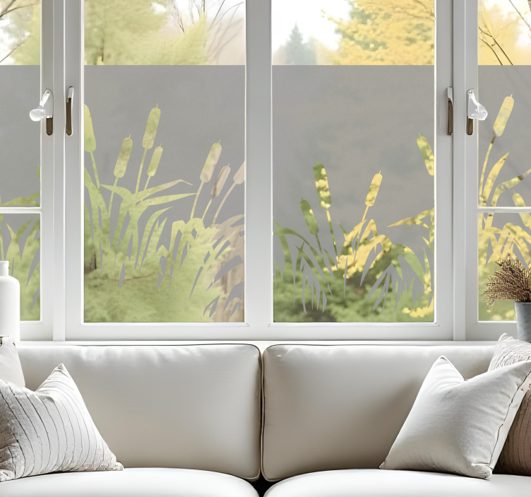 Vinilo para cristales juncos y hierbas - TenVinilo