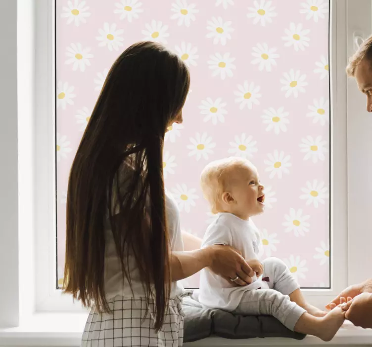 Vinilo para cristales Patrón de flor de margarita - TenVinilo