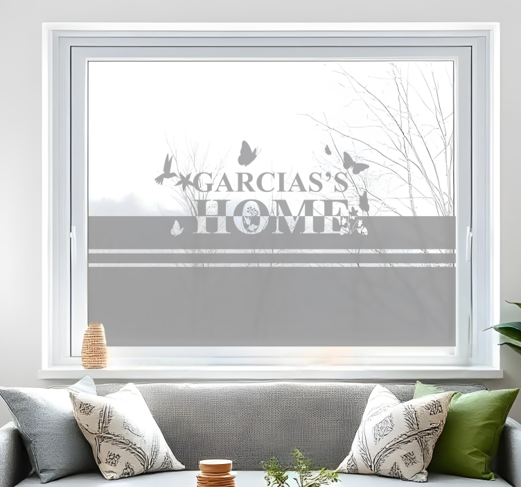 Vinilo para cristales texto con plantas - TenVinilo