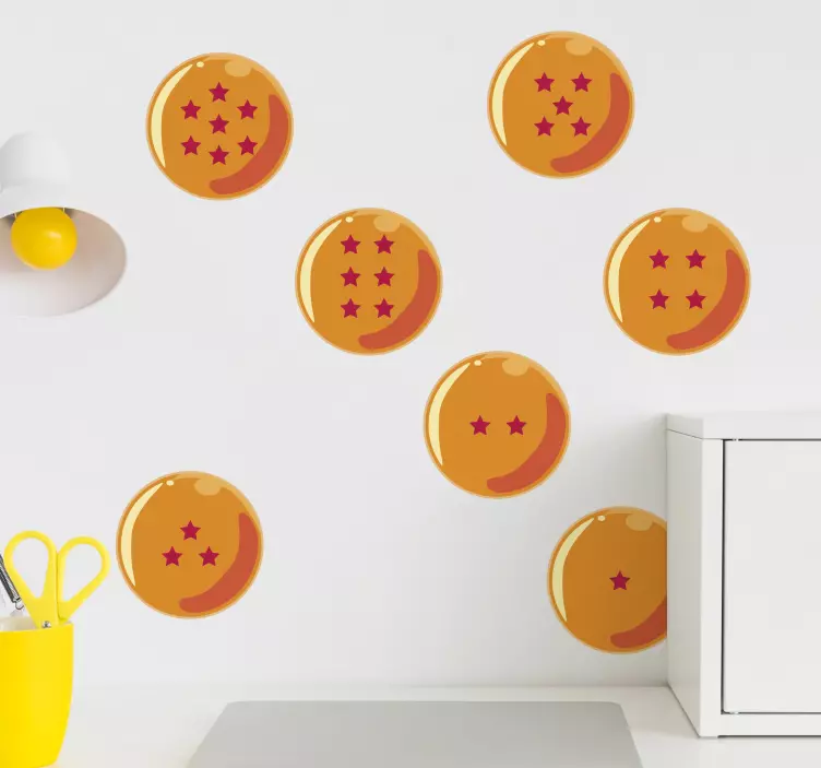 Vinilos infantiles dibujos siete bolas mágicas - TenVinilo