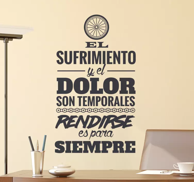 Vinilos para ciclistas sufrimiento - TenVinilo