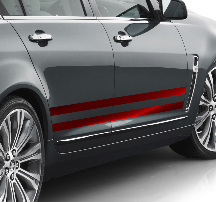 Vinilo coche rayas finas monocolor - TenVinilo