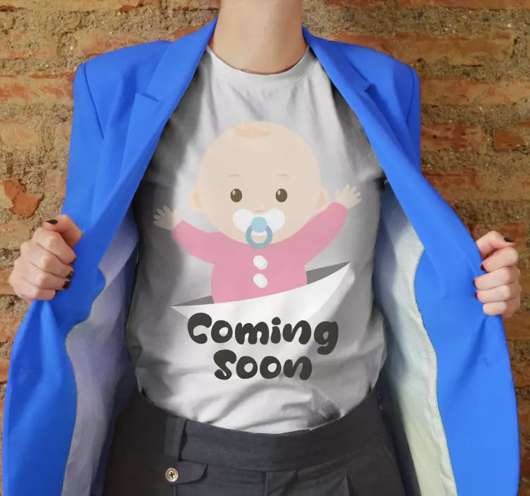 Camiseta bebé Gracioso próximamente maternidad - TenVinilo