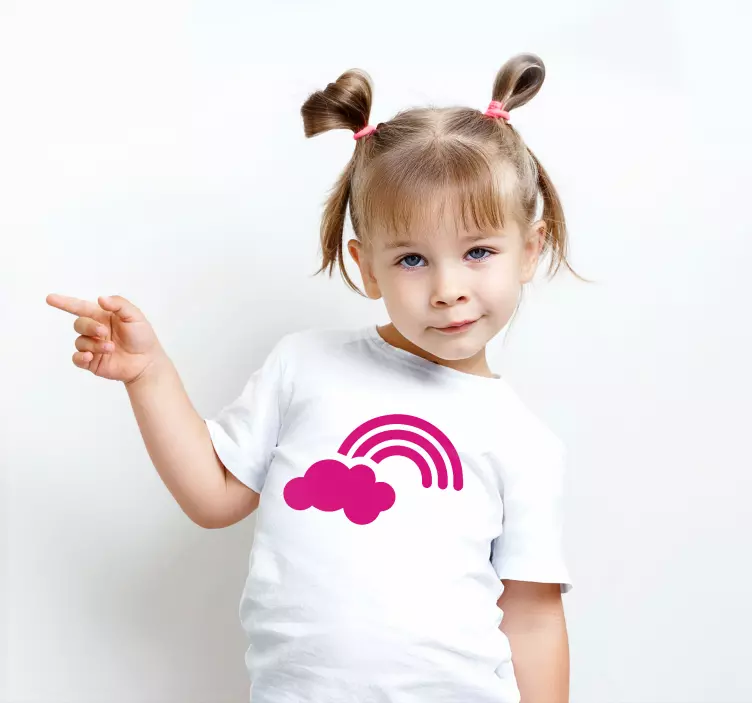 Camiseta bebé Pequeño arcoiris con una nube - TenVinilo