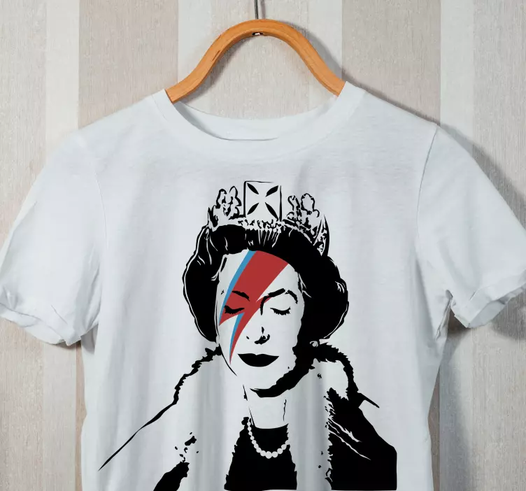 Banksy queen elizabeth bowie camiseta personalizada - TenVinilo
