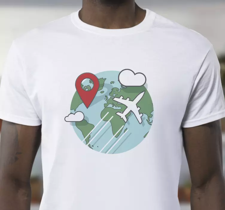 Camiseta personalizada que viaja por el mundo - TenVinilo