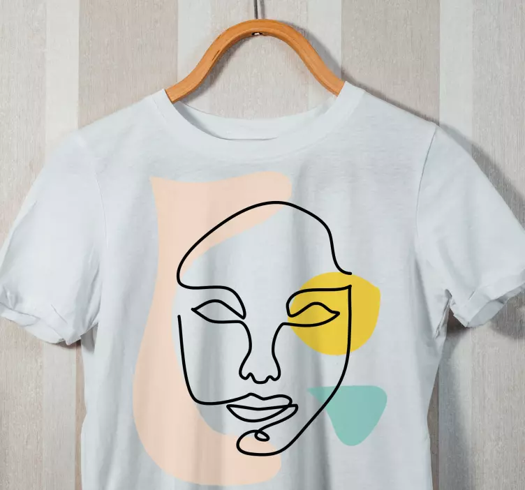 Cara dibujo arte camiseta personalizada - TenVinilo