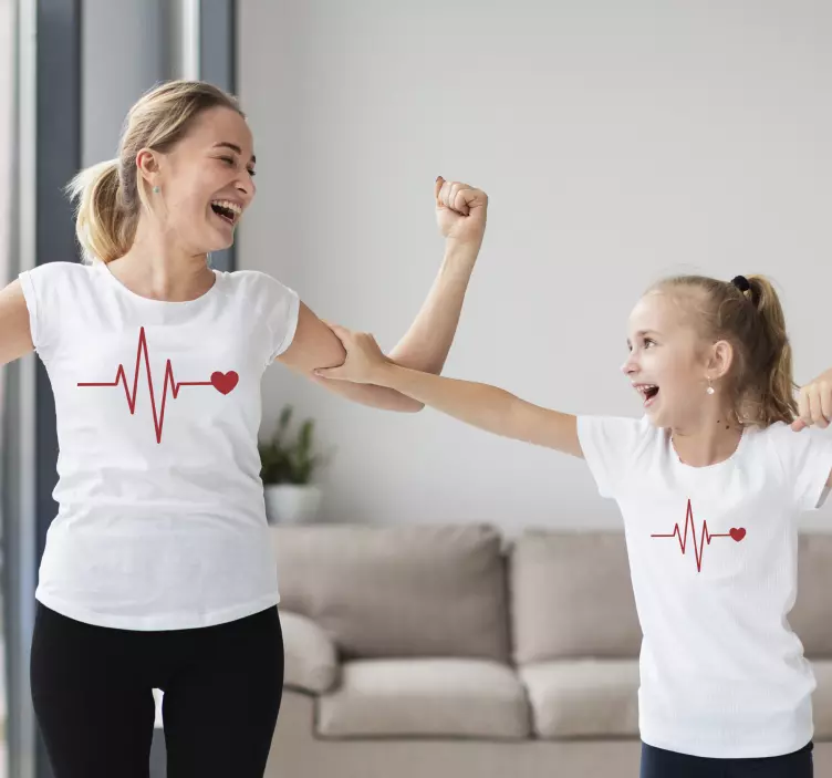 Camiseta madre e hija Latidos del corazón - TenVinilo