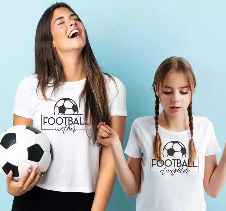 Camiseta madre e hija Mamá e hija de fútbol - TenVinilo