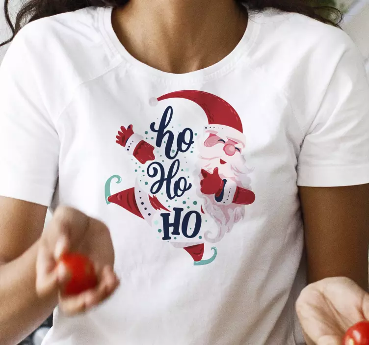 Camiseta navideña frase hohoho - TenVinilo