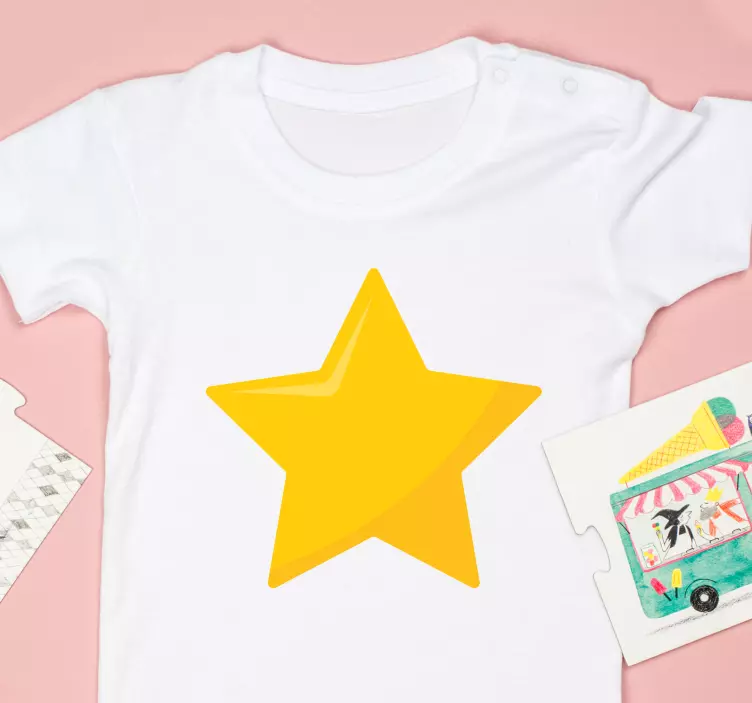 Camiseta infantil Estrella clásica amarilla - TenVinilo