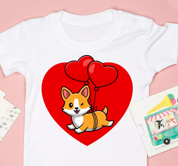 Camiseta infantil Koala naranja con globo - TenVinilo