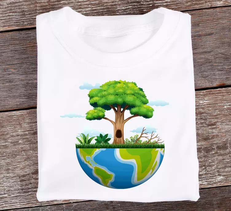 Camiseta infantil Planeta tierra de dibujos animados - TenVinilo