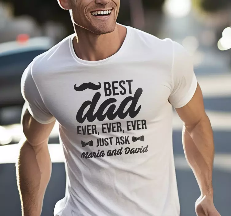 Camiseta para Día del Padre El mejor padre - TenVinilo