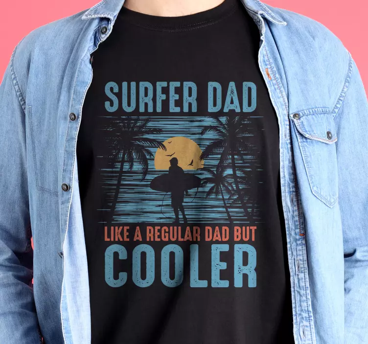 Camiseta Día del Padre Papá surfista - TenVinilo