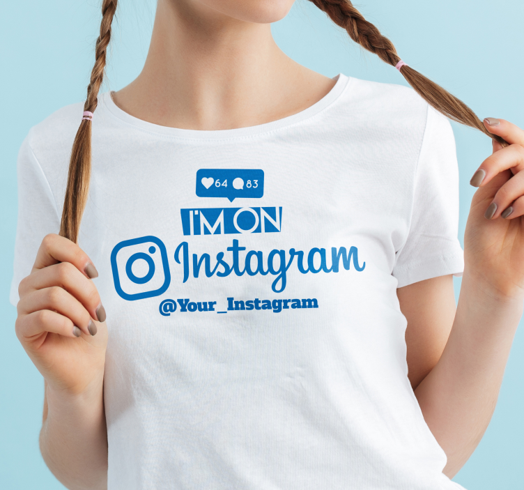 Camiseta personalizable juvenil personalizable instagram - TenVinilo