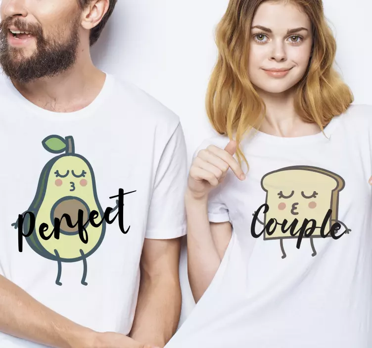 Camisetas parejas Pareja perfecta - TenVinilo