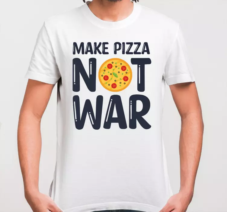 Divertidas citas hacer pizza camiseta personalizada - TenVinilo