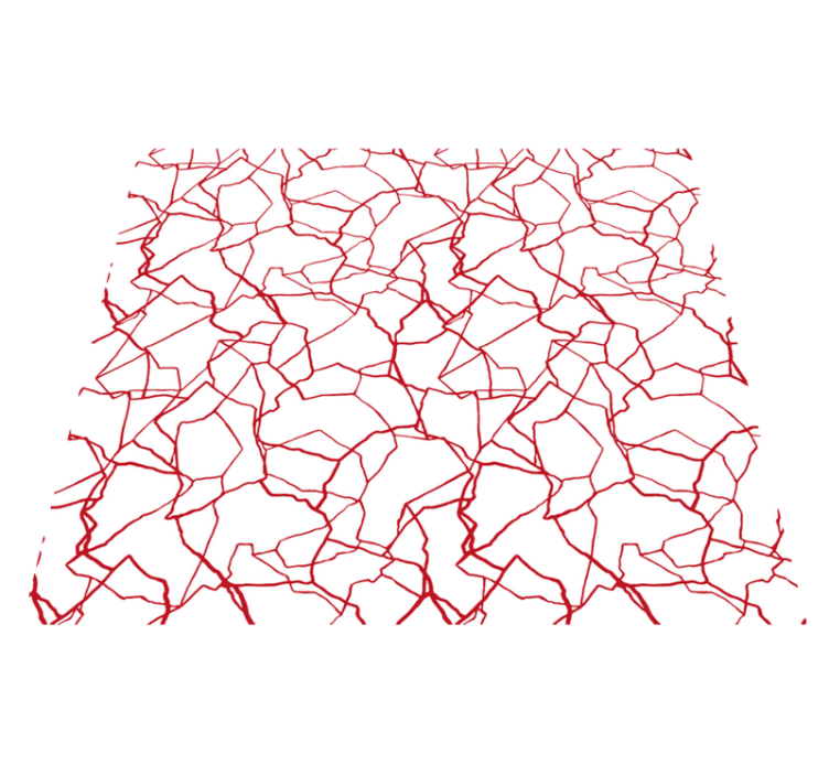 Alfombra vinílica blanca patrón rojo agrietado - TenVinilo