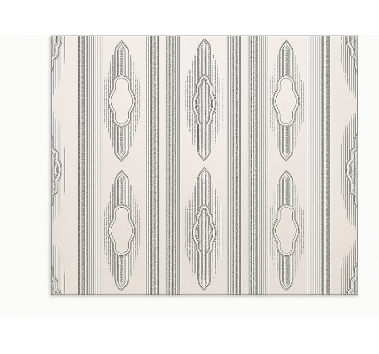 Alfombra vinilo comedor geometría étnica intrincada - TenVinilo