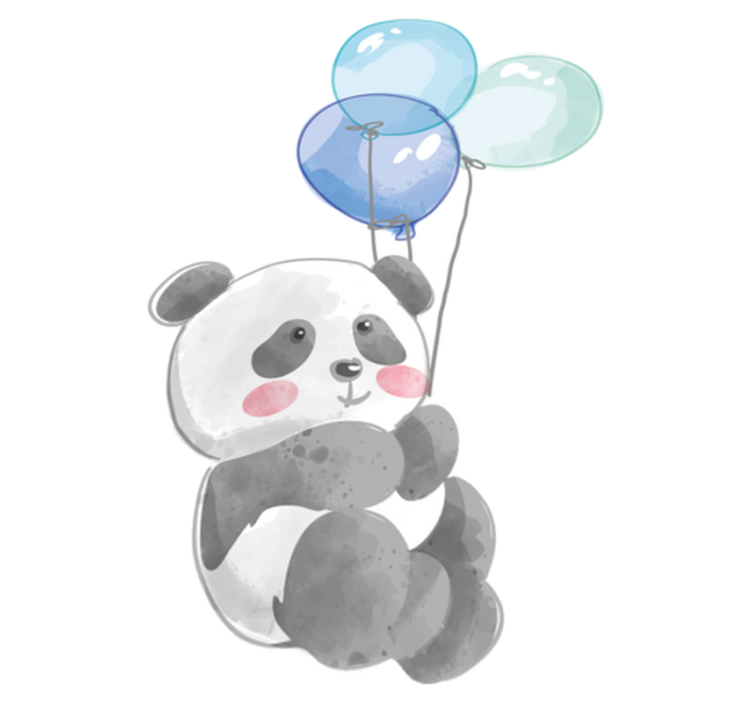 Alfombra vinílica animales bebé con tres globos - TenVinilo