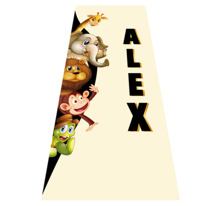 Alfombra vinílica animales 3d animales lindos - TenVinilo