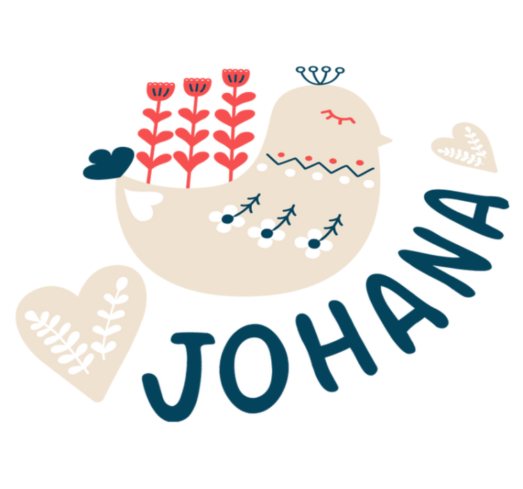 Alfombra vinílica animales pájaro nórdico personalizado - TenVinilo