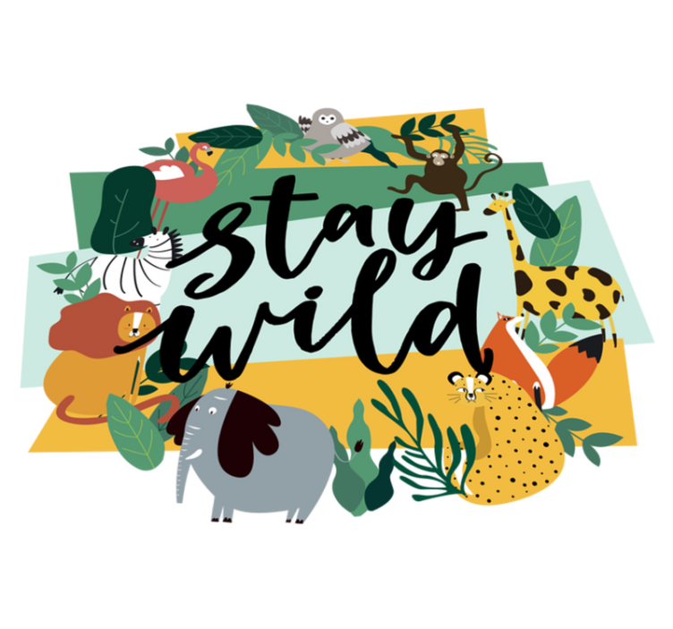 Alfombra vinílica animales de la selva real - TenVinilo