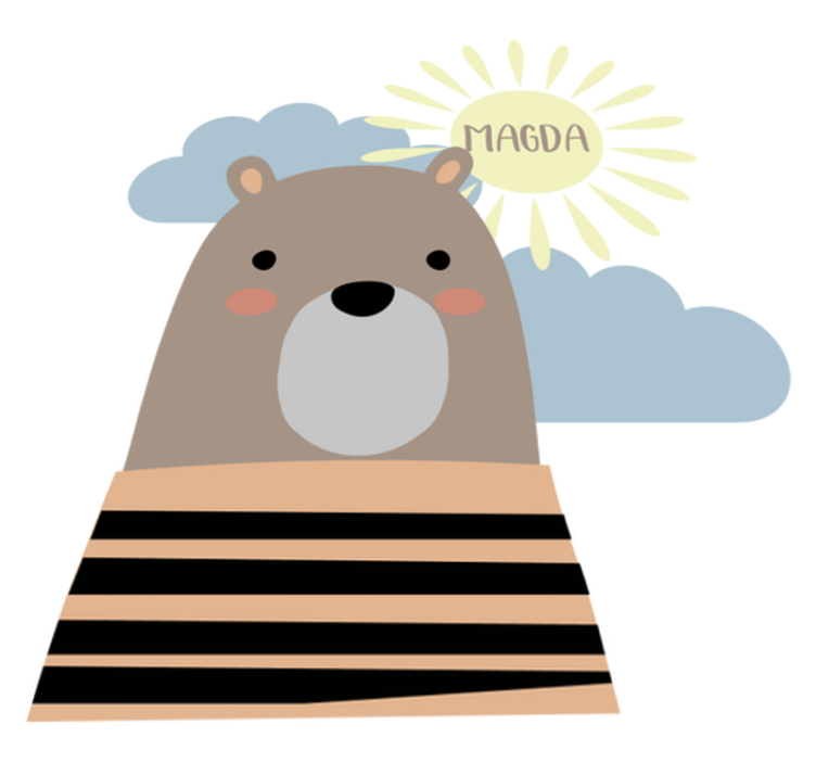 Alfombra vinílica animales oso marrón personalizable - TenVinilo