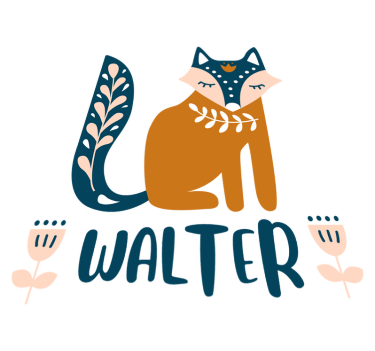 Alfombra vinílica animales ilustración de zorro - TenVinilo