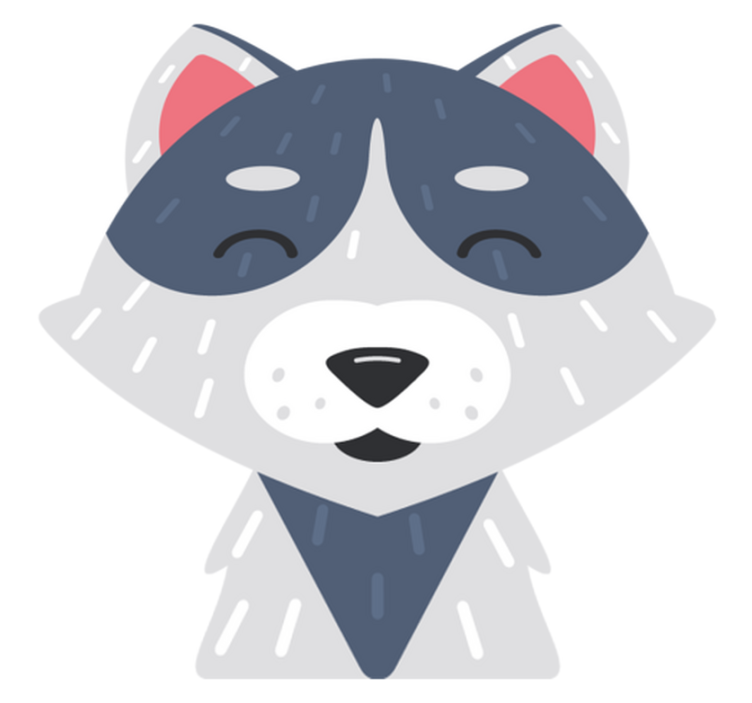 Alfombra vinílica animales cara de animal feliz - TenVinilo