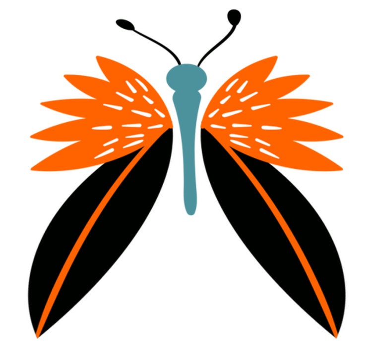 Alfombra vinílica animales acento mariposa colorida - TenVinilo