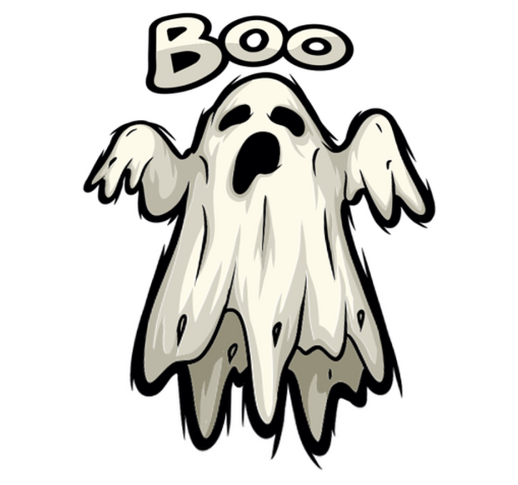 Alfombra vinílica halloween figura fantasma boo - TenVinilo