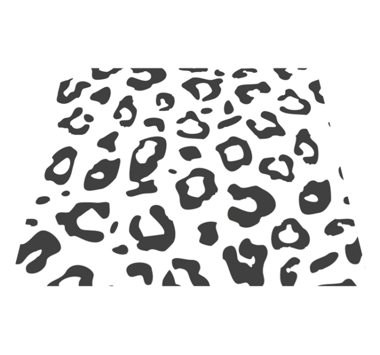 Alfombra vinílica animal print leopardo negro - TenVinilo