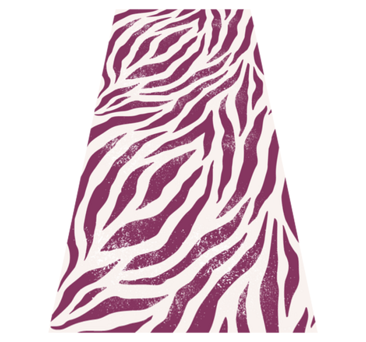 Alfombra vinílica animal print cebra morada y blanca - TenVinilo