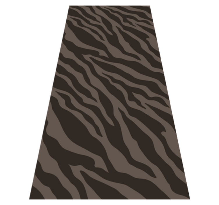 Alfombra vinílica animal print patrón cebra oscura - TenVinilo