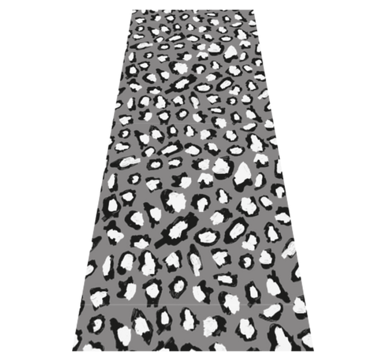 Alfombra vinílica animal print leopardo gris y blanco - TenVinilo