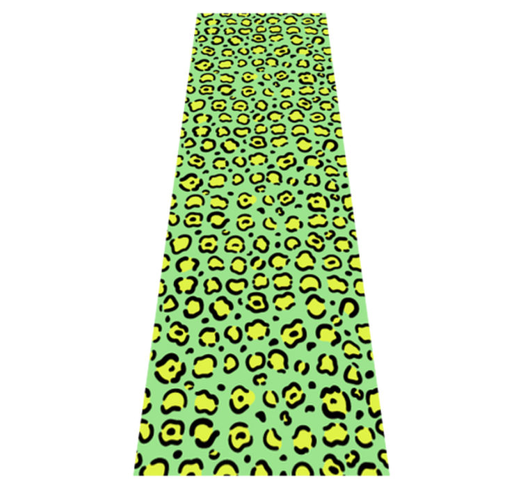Alfombra vinílica animal print leopardo colorido pistache - TenVinilo